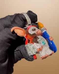 Colgante de Lujo de Personaje de Dibujos Animados 3D con Incrustaciones de Moissanita VVS, Bañado en Oro de 18K y Esmalte sobre Plata de Ley 925, Joyería Hip Hop - Product Image 2