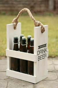 Handcrafted Wood Beer Tote Caddies Beer Carrier Beer Caddy Man Cave - Product Image 4