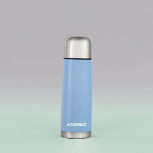 Light Blue Stainless Steel Vacuum Insulated Thermal Bullet Water Bottle Reusable <b>Metal</b> Drinking Flask Double Wall Leakproof - Product Image 5