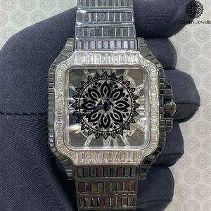 Charm Jewells Women's Luxury Stainless Steel Square <b>Watch</b> Analog Quartz Movement Diamond Encrusted Bracelet 30mm - Product Image 1