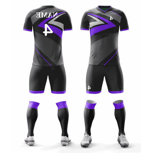 Football Uniform with Digital Print Customized Short Sleeve Matching Shorts Practice Wear Team Wear Club Uniform <b>Soccer</b> Suit - Product Image 4