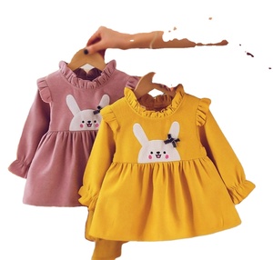 ชุดเดรสสำหรับเด็กลายดอกไม้สำหรับเด็กผู้หญิงชุดเดรสผ้าฝ้ายทำมือสำหรับเด็กเสื้อผ้าคอฟร็อคมีจีบสำหรับเด็กแนวบูติก - Product Image 4