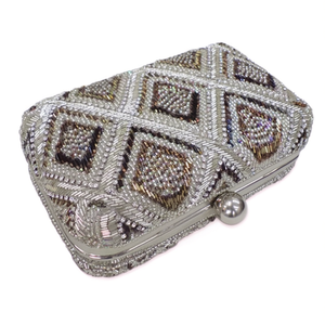 Sac fourre-tout promotionnel artisanal de luxe indien fait main, forme baguette, perles de verre multicolores, décontracté et durable - Product Image 2