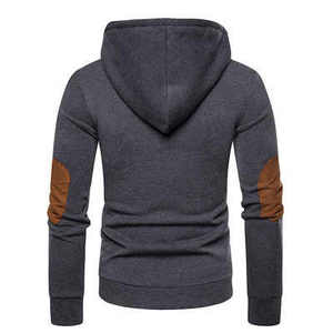 เสื้อสเวตเตอร์ถักมีฮู้ดสำหรับผู้ชาย สีพื้น ติดกระดุมด้านหน้า แขนยาว สวมใส่สบายๆ ในฤดูใบไม้ร่วง ทรงปกติ ผลิตจากผ้าฝ้าย - Product Image 2