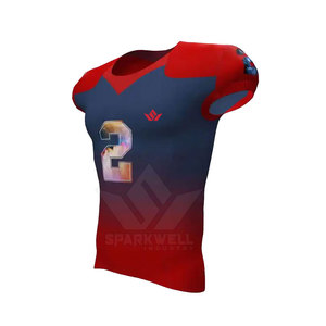 ชุดอเมริกันฟุตบอล SPARKWELL INDUSTRY สำหรับผู้ชาย สีแดงน้ำเงิน เบอร์ 2 พิมพ์ลายแบบ Sublimation ระบายอากาศได้ดี ผลิตจากโพลีเอสเตอร์ 100% - Product Image 6