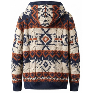Sweat à capuche pull-over texturé 100 % coton épais pour homme, coupe classique, style vintage, avec logo personnalisé, vente en gros, dropshipping - Product Image 3