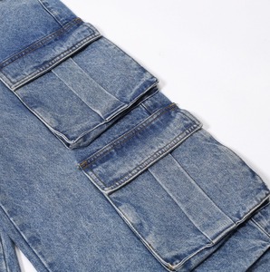 Pantalones Vaqueros de Mezclilla para Hombre, Estilo Snow Wash, Buena Calidad, Cómodos, Corte Holgado, Pierna Ancha, Estilo Urbano, Casuales, para Invierno - Product Image 5