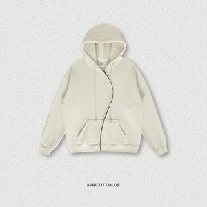 เสื้อฮู้ดซิปแบบใหม่ 405 GSM ผ้าฟลีซหนานุ่ม ซิปแบบอสมมาตร สำหรับสตรีทแวร์ แฟชั่นฤดูหนาว แบรนด์สตรีทแวร์ - Product Image 4