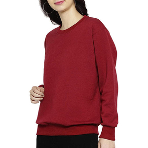 Sudadera Ecológica para Mujer, Cuello Redondo, Manga Larga, Forrada, Color Sólido, 100% Algodón Tejido, Transpirable, para Otoño - Product Image 4