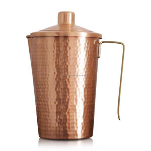 Fancy New Pure <b>Copper</b> Metal Water Jug Hammered and Plain with and without Lid Holding <b>Knob</b> in Customized Sizes and Shapes - Product Image 1