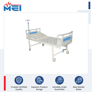 Lit d'hôpital semi-Fowler pliable de qualité supérieure en ABS avec revêtement époxy et repose-pieds à prix avantageux - Product Image 2