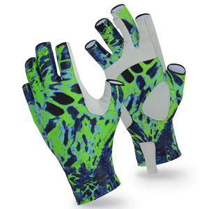 Gants de pêche unisexes antidérapants et imperméables, légers, respirants, sans doigts, avec fermeture à tirette - Product Image 4