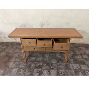 <b>Sideboards</b> Dining Room Furniture Japandi Solid Teak Wood Buffet Cabinet Five Drawers Server Credenza For Home Villa Procurement - Product Image 2