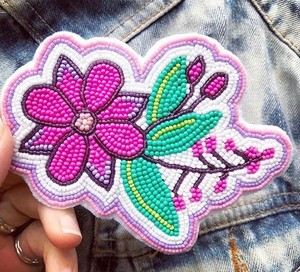 Floral Seed Beaded Embroidery Hair Barrette Fashion Hair <b>Clip</b> Stylish Hair Ornament For Festivals Weddings And Special Occasions - Product Image 1