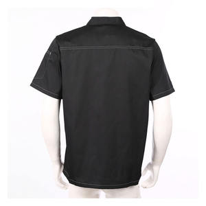 เสื้อเชฟทันสมัยสำหรับร้านอาหาร เสื้อเชิ้ตทำงานผู้หญิงผู้ชาย ป้องกันแสงแดด กระดุม 3 เม็ด เสื้อทำงานผู้ชาย ชุดยูนิฟอร์ม เสื้อเชฟ - Product Image 5