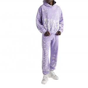Fournisseur en gros de survêtements délavés à l'acide, ensemble sweat à capuche et pantalon de jogging style streetwear vintage pour commandes en gros - Product Image 3