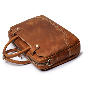 Bolsos de Cuero Genuino para Computadora Portátil con Logotipo Personalizado 2026, Bolsa de Cuero para Computadora Portátil al por Mayor, Maletín de Oficina con Múltiples Compartimentos - Product Image 6