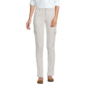 Pantalones Chinos de Moda Urbana para Mujer, Cintura Súper Flexible, Corte Ajustado, Pantalones Planos, Material Mezcla de Poliéster y Algodón, Agradable al Tacto - Product Image 1