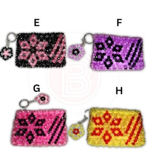 Porte-monnaie perlé coloré, petit portefeuille - Product Image 2