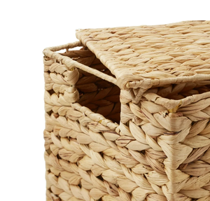 Artex HaiNam Natural Rattan Storage <b>Baskets</b> Rectangle With Handles <b>Stackable</b> Rustic Organizer For Sundries Storage - Product Image 5