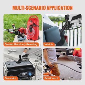 Carrello carburante portatile da 16 galloni 7.8 L/min pompa a mano ruote in gomma serbatoio di stoccaggio per macchine Diesel benzina olio falciatrici auto - Product Image 6