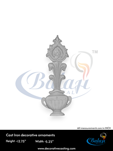 Balaji Metals BM-179 Puntas Decorativas de Hierro Fundido y Forjado para Cercas, Adornos Duraderos para Portones de Jardín, Seguridad Ornamental, Fácil de Montar - Product Image 3