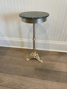 Mesa Auxiliar de Latón Tradicional Personalizable al por Mayor con Tapa de Mármol Verde, Muebles Decorativos para Sala de Estar - Product Image 4