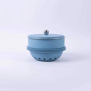 Casseroles polyvalentes de couleur bleue personnalisables en acier inoxydable avec couvercle pour un service alimentaire efficace et une utilisation en buffet ou en hotpot - Product Image 1