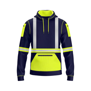 Customized Hi Vis Outdoor <b>Work</b> Safety <b>Sweatshirt</b> Winter Hoodie Workwear for Men Made By Mantic Enterprises - Product Image 5