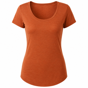T-shirt décontracté d'été pour femme, coupe classique, séchage rapide, respirant, en coton et bambou, manches courtes - Product Image 6