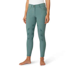 Pantalones de equitación para mujer, tipo Jodhpur y Breeches, con asiento completo de silicona y estampado, color verde, venta al por mayor de fábrica - Product Image 1