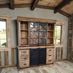 Mueble de Cocina Moderno de Madera de Mango Maciza, Resistente al Agua, Plegable, Ecológico, Multifuncional, con Ruedas, Fácil Instalación - Product Image 1