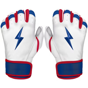 Gants de frappe de baseball à manchette courte avec logo personnalisé Fabricants Gants de baseball Softball en cuir véritable pour jeunes hommes adultes - Product Image 6