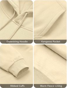 Sudadera con Capucha Unisex de Algodón, Estilo Casual, Oversize, con Forro Polar, Transpirable, Ecológica, con Bolsillos, Manga Larga y Hombros Caídos - Product Image 5