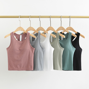 เสื้อกล้ามถักลูกไม้สีพื้นสไตล์วินเทจสำหรับผู้หญิงจาก PHANTOM IMPEX เนื้อผ้าระบายอากาศดี ทรงสปอร์ต คอกลม แขนกุด เหมาะสำหรับโยคะ 81% - Product Image 1