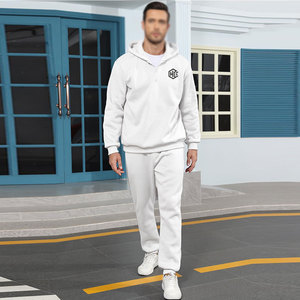 Professional Training Men Winter Plus Size Eco-Friendly Casual Solid Hooded Tracksuit Soft Fabric Sports <b>Set</b> for <b>Gym</b> Fitness - Product Image 2