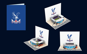 Crystal Palace FC 3D Pop-Up Stadium Greeting Card Digital Printing <b>Matte</b> <b>Varnishing</b> Paper Rectangle Gift - Product Image 3