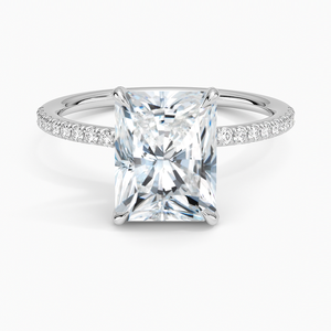 Entwined Moissanite Solitaire Engagement <b>Ring</b> 14K Gold Plated Prong Setting for Wedding & Anniversary - Product Image 5