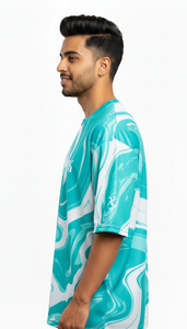 T-shirt surdimensionné de style urbain premium pour hommes, streetwear décontracté - Product Image 5