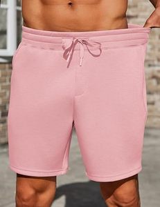 Pantalones Cortos Deportivos para Hombre, Color Rosa Claro, con Cordón Ajustable, Casuales, para Entrenamiento Atlético y Gimnasio, con Bolsillos Laterales - Product Image 1