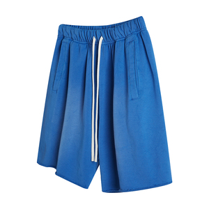 Summer Vintage High Street Men Men Acid Wash Shorts <b>Retro</b> Washed <b>Fabric</b> Comfortable Fit Stylish Casual Streetwear Summer Shorts - Product Image 4