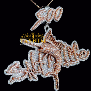 Comprar Colgante Hip Hop de Moissanita Tallada Chapado en Oro Rosa con Ojos de Horus Iced Out, Estilo Vintage, para Fiesta, Boda, Regalo - Product Image 3