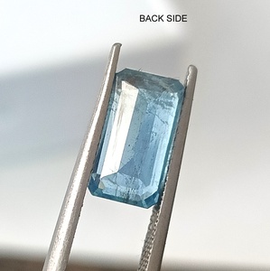 Aigue-marine naturelle brésilienne bleu clair de 3,10 carats, taille émeraude facettée, translucide, pierre précieuse en vrac à effet chromatique pour la fabrication de bijoux - Product Image 6