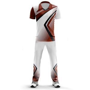Uniformes de Cricket Sublimados de Último Diseño, Suministro OEM, Uniformes Deportivos para Adultos, Cómodos, de Manga Corta, para Hombre - Product Image 5