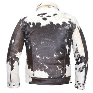 HIGH STREET Veste en cuir véritable de vachette pour homme, col rabattu, décontractée, hiver, doublure épaisse, respirante, séchage rapide, 360g, coupe classique - Product Image 2