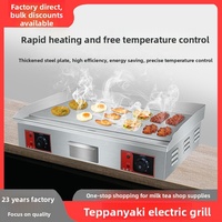 Plaque de cuisson électrique professionnelle pour crêpes, faible bruit, équipement de cuisine, 3000W, acier inoxydable, surface entièrement plate