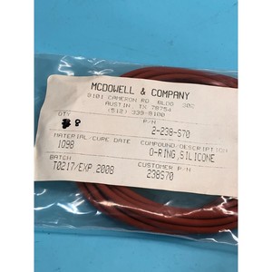 8 MCDOWELL 2-238-S70 O-RING, SILICONA, 2-238 - Equipo y Piezas de Semiconductores de Confianza de la Marca Global Legacy - Product Image 3