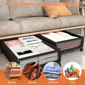 2 Contenitori Rotanti a 360 Gradi per Stoccaggio Sotto il Letto con Coperchio Antipolvere e Design Visibile - Product Image 6