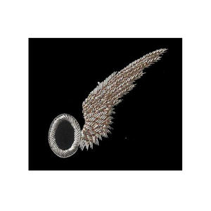 Écusson scolaire personnalisé pour uniformes et blazers, avec ailes brodées à la main, insignes d'épaule à ailes, à coudre et magnétiques - Product Image 1