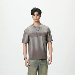 Nouveau T-shirt Vintage Ample en Coton Lourd 230 g/m² pour Homme, Broderie Personnalisée, Style Rétro, Coupe Oversize - Product Image 6